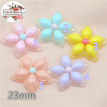 20pcs baby color flower mix color Resin Flat back Cabochon Art Supply Decoration Charm Craft DIY 23mm 2024 - buy cheap