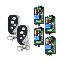 High Quality New 110V 220V 10A 1 Channel Relay Wireless Remote Control Switch 2 Transmitter+4 Receiver RF 315MHz SKU: 5405 2024 - buy cheap
