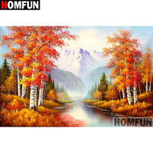 HOMFUN Full Square/Round Drill 5D DIY Diamond Painting "Landscape tree" Embroidery Cross Stitch 3D Home Decor Gift a10291 2024 - buy cheap