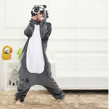 Mono de lobo divertido para adultos y mujeres, pijama de una pieza, disfraz de Halloween 2024 - compra barato