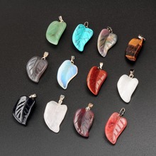 24pcs Carved Opal Natural Gem Stones Leaf Leaves Graduated Pendant Loose Beads Findings for Sweater Necklace Jewelry Making Free 2024 - buy cheap