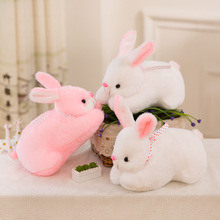 30CM Simulation White Rabbit Scarves Jade Rabbit Plush Toy Doll Rabbit Cute Pet Long Ear Rabbit Plush Doll Girls Birthday Gift 2024 - buy cheap