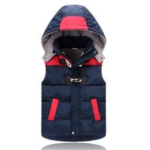 Novo colete de inverno 2017, casaco quente para meninos e meninas, roupas infantis de menino, jaqueta com botão de buzina para 2 a 6t, vestuário de área externa 2024 - compre barato