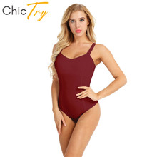 ChicTry Women Sleeveless Built-in Bra Lining Ballet Leotards Adult Professional Gymnastics Leotard One-piece Bodysuit Dance Wear 2024 - buy cheap