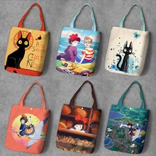 Anime Kiki's Delivery Service Women Shoulder Bags Handbags Travel Tote Bag Large Capacity Canvas Shopping Bag 2024 - buy cheap