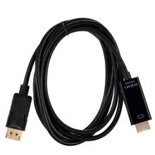 Новый 1,8 м Дисплей порт папа Dp к Hdmi Мужской кабель адаптер конвертер для ПК ноутбука Hd проектор 2024 - купить недорого