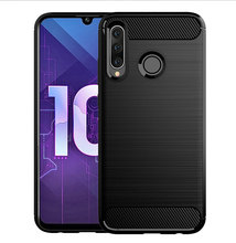 Capa de fibra de carbono para celular, capa anti-risco com absorção de impacto de tpu macio para huawei honor 10i drive 10 lite 10 lite 2024 - compre barato