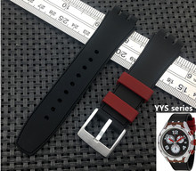 Correa de goma de silicona para reloj, accesorio de alta calidad para buceo negro y rojo, 20mm x 25mm, para Swatch, correa de reloj, serie YYS4004 YYS 2024 - compra barato