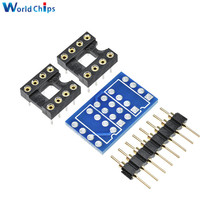 Dual DIP8 to DIP8 Mono Opamp PCB+Pin+Socket For NE5532 OPA2132 OPA627 TL072 P07 2024 - buy cheap