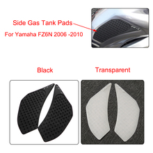 Черные прозрачные новые Противоскользящие прокладки для топливного бака MTCLUB, боковые газовые коленные прокладки для тяги для Yamaha FZ6N 2006-2010 FZ 6N FZ6 N 2024 - купить недорого