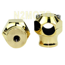 Motorcycle Vintage Brass High Quality 1" Sexangle Handlebar Riser Control Universal for Harley Chopper Bobber 25.4mm Handle Bar 2024 - buy cheap