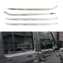 JXKaFa For Jeep Wrangler JL 4 Doors 2018 Car Exterior Door Window Decoration Strips Car Styling Bezel Cover Trim Stainless Steel 2024 - buy cheap