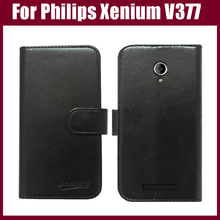 New Arrival 6 Colors High Quality Flip Leather Exclusive Protective Cover Case For Philips Xenium V377 Case 2024 - buy cheap