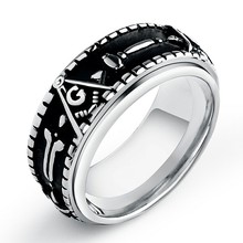 EdgLifU мужское вращающееся кольцо-Спиннер из нержавеющей стали, золотистого и черного цвета, ювелирные изделия 2024 - купить недорого