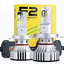 Conjunto de faróis de led para carro h4, f2, 9003, h1, h7, h8, h9, h11, 9005, 9006, hb3/4, 9012, 72w, 6000 lm, csp, ventilador turbo, lâmpadas frontal k 2024 - compre barato
