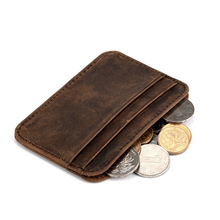 Women Genuine Leather Bank Card Package Coin Bag Card Holder Travel Cowhide Leather Men Wallets Women Credit Card Holder Cover 2024 - buy cheap