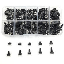 10 models 200pcs 6*6 Tact Switch Tactile Push Button Switch Kit, Height: 4.3MM~13MM DIP 4P micro switch 6x6 Key switch 6*6*5 mm 2024 - buy cheap