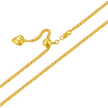 Collar de oro blanco y rosa de 18K para mujer, cadena de eslabones de trigo elegante, ajustable, 1.2mmW 2024 - compra barato