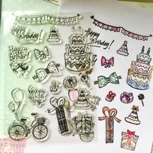 Transparent Rubber Stamp Birthday New Year Stamp Silicone Scrapbooking DIY Photo Album Decor Paper Cards Craft Handmade DIY Gift 2024 - buy cheap