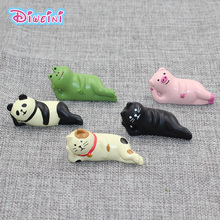 Lying Frog Pig Panda Decole Cat Animal Model Miniature Figurine home Garden Wedding action Figures Decoration Girl toy gift 2024 - buy cheap