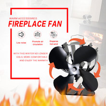 4 Blades Heat Powered Eco Stove Fan(Black) Increase More 80% Warm Air Than 2 Blade Stove Fan For Wood/Log Burner /Fireplace 2024 - buy cheap