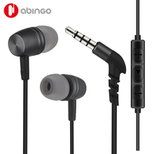 Abingo-auriculares estéreo de Metal para teléfono móvil, cascos Hifi con micrófono, conector de 3,5mm, con cable, para Samsung, iPhone, Xiaomi y Sony 2024 - compra barato