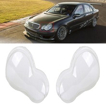 A Pair of Headlight Glass Car Motorcycle Lampshade Headlight Lens Shell Cover for Mercedes Benz W203 C-Class 2000-2004 2024 - buy cheap