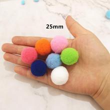 30pcs 25mm Pompoms Ball Filler Clear/Fluffy Slime Box Toys for Children Charms Modeling Clay DIY Kit Accessories 2024 - buy cheap