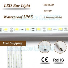 Tira de luces LED con perfil de aluminio en U, barra de luz resistente al agua ip65, 5050 smd, 50cm, 36led, 12V, luz led para debajo de gabinete de cocina 2024 - compra barato