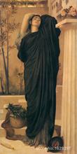Retrato de mujer, pintura de fredic Leighton Electra en la tumba de Agamemnon, hecha a mano, de alta calidad 2024 - compra barato