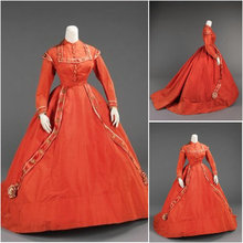 ¡Historia! vestido victoriano rojo hecho por el cliente 1860s vestido de la guerra Civil Scarlett disfraces para teatro Halloween vestido renacentista V-535 2024 - compra barato