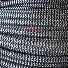Fio têxtil colorido, 5m/lote, eters, preto e branco, 2 núcleos, mm2, fio elétrico, tecido, coberto, cabo de energia elétrica 2024 - compre barato