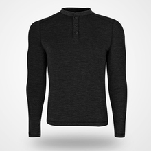 100% Merino Wool Mens Long Sleeve T Shirt Men's Merino Wool LS Henley T Shirt Merino Wool Men Shirt Breathable Black Size S-XL 2024 - buy cheap