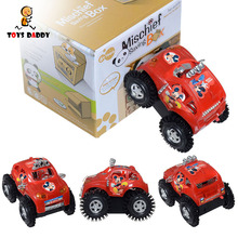 Красная автомобиль-грузовик somersault micky mouse, детские игрушки для игры на батарейках, 4 колесика, милый пластиковый подарок на Рождество, автоматический движущийся внедорожник 2024 - купить недорого