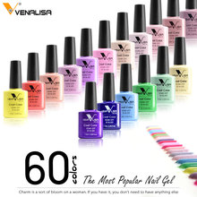 #61508 Nail Factory Supply New Venalisa Nail Art Design 60 Color Soak Off UV Gel Paint Lacquer Nail Polish UV Nail Varnish Gel 2024 - buy cheap