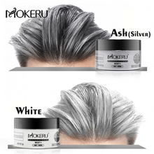 Mokeru DIY washable unisex hair wax temporary dyed wax milk milk gray color dye cream disposable white silver paint wax hair 2024 - compre barato