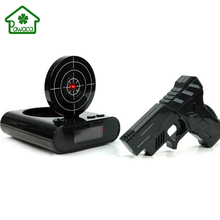 1Set Novelty LCD Gun Alarm Clock with Recording Function Funny Infrared Target Shooting Game Toy Home Desk Decoration Props Gift 2024 - buy cheap
