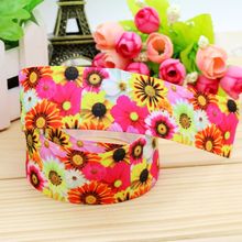 DUWES DHK 1.5'' Free shipping flowers printed grosgrain ribbon hair bow headwear party decoration wholesale OEM 38mm H4624 2024 - buy cheap