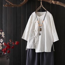 Roupas tradicionais chinesas femininas tops e blusas de algodão verão 2019 camisa vintage chá literário shanghai tang roupas ta1571 2024 - compre barato