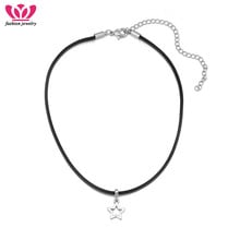 Collares con colgante de estrellas chapadas en plata para mujer, Gargantilla de cuerda de cuero, joyería de estilo llamativo, regalos, novedad de 2020 2024 - compra barato