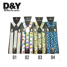 Men Women Unisex Shirt Clip-On Braces Adjustable Elastic Suspender "Butterfly" Pattern Y-Back Wedding  Belt Straps  Suspenders 2024 - buy cheap
