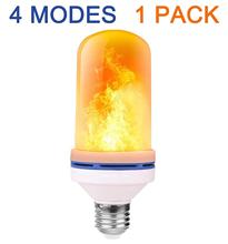 Modos de LED Base de Luz Efeito Chama Lâmpada E27 4 Inteligente Lâmpada Fogo Com Efeito de Cintilação CONDUZIU a Lâmpada de Cabeça Para Baixo Para decoração do partido