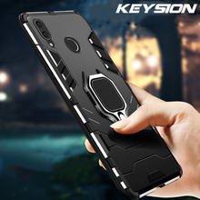 KEYSION For Huawei P Smart 2019 Case Finger Ring Holder Armor Bumper protection Back Cover For Huawei P Smart Plus 2019 Fundas 2024 - buy cheap