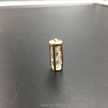 Pingente de joia interna em liga metálica, 100 pçs, 22*9mm, cor dourada, strass, cristal de vidro 2024 - compre barato