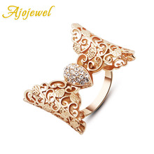 Ajojwel-anillo con lazo para mujer, joyería femenina de cristal de Australia de calidad, accesorios de fiesta nuevos 2024 - compra barato