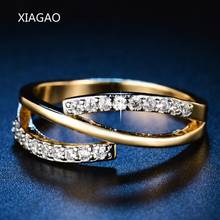 XIAGAO 2017 Hot Trendy New Jewellery Wedding Ring Gold Color Women Rings Genuine Element Austrian Crystal Wholesale Price ZR576 2024 - buy cheap
