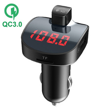 Handsfree Car Kit Bluetooth V4.1 FM Transmitter Modulator A2DP Music MP3 Player QC 3.0 Quick Charger Support TF Card USB Disk 2024 - buy cheap