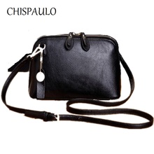 Bolsa feminina luxuosa de couro genuíno, bolsa fashion designer crossbody para mulheres 2018 bolsa mensageiro de ombro corrente 2024 - compre barato