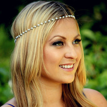 Women Bride Flower Headband Bohemian Rose hair band Crown Hairband headwear Elastic Beach Hair Accessories 1pcs FD40 2024 - buy cheap