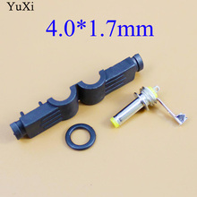 Yuxi plugue de alimentação dc 4.0*1.7mm, plugue adaptador macho em forma de l 90 ângulo reto de cabeça única conector de cabo 4.0x1.7mm 4.0/1.7 2024 - compre barato